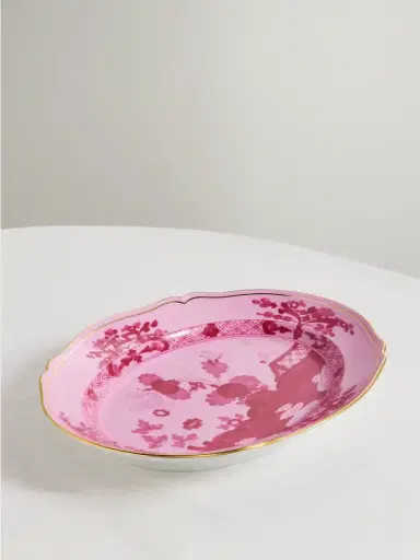 GINORI 1735 Antico Doccia 34cm Gold-plated Porcelain Oval Platter | Thumbnail 1 GINORI 1735 Antico Doccia 34cm Gold-plated Porcelain Oval Platter | Thumbnail 1