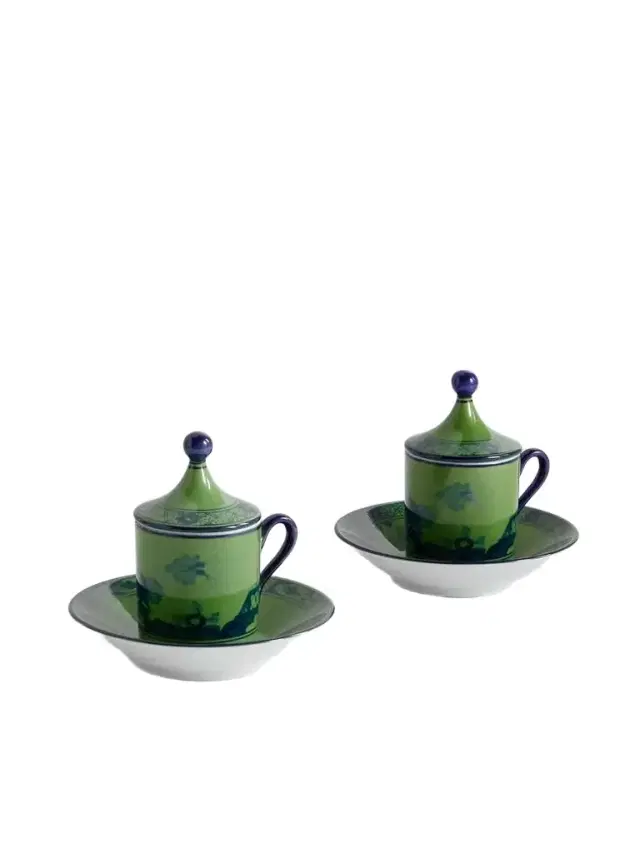 Set Of Two Porcelain Coffee Cups