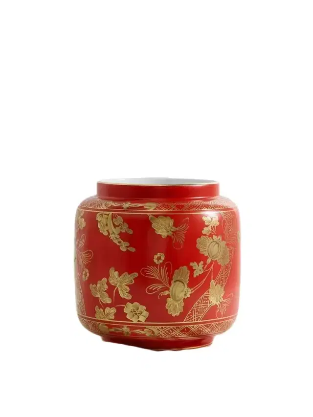 Gold-plated Porcelain Vase