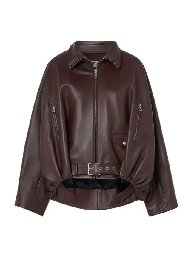 Oversized Leather Biker Jacket