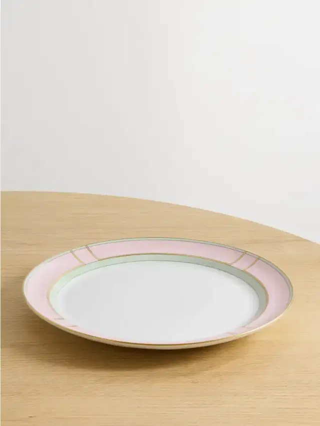 Colonna Gold-plated Porcelain Dinner Plate