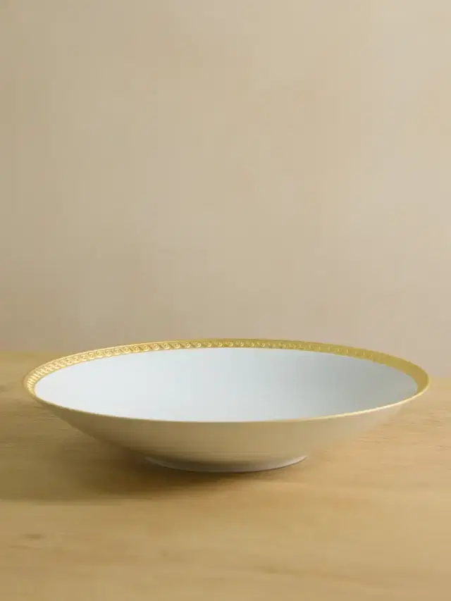 L'Objet Neptune Large Gold-plated Porcelain Bowl