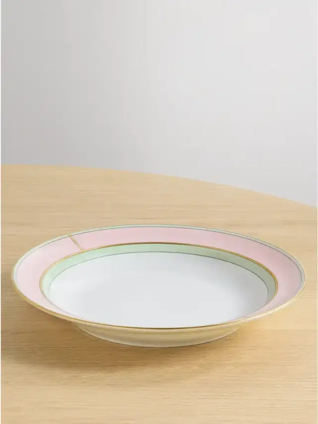 Colonna 24cm Gold-plated Porcelain Soup Plate