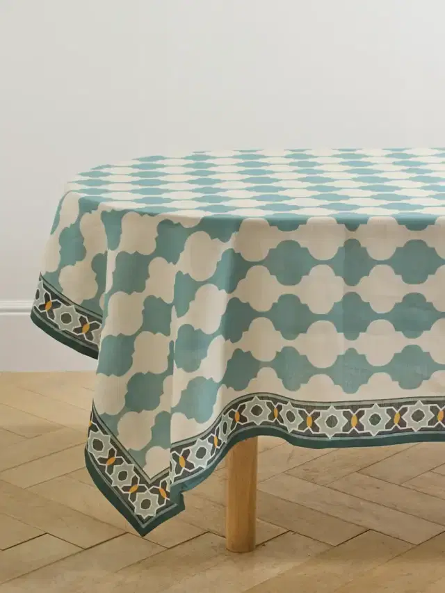 Medium Printed Linen Tablecloth