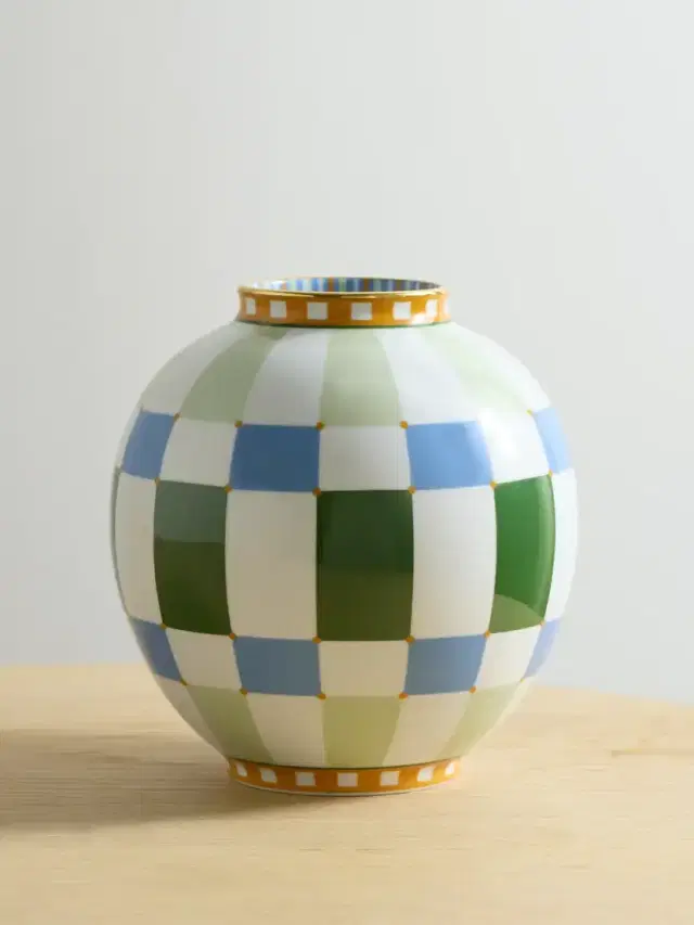 Bubble Gold-plated Porcelain Vase