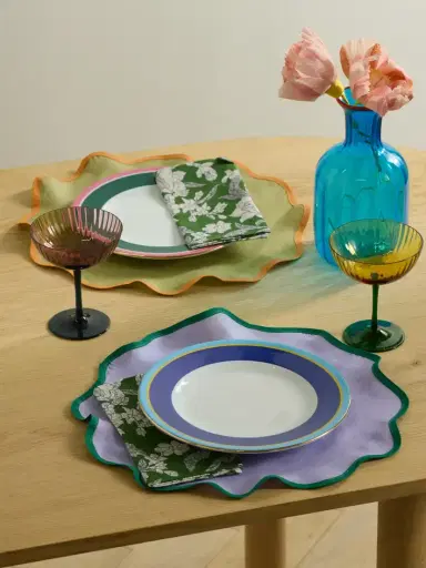 La DoubleJ Cloud Set Of Four Linen Placemats | Thumbnail 2