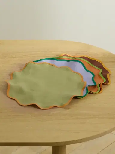 La DoubleJ Cloud Set Of Four Linen Placemats | Thumbnail 1