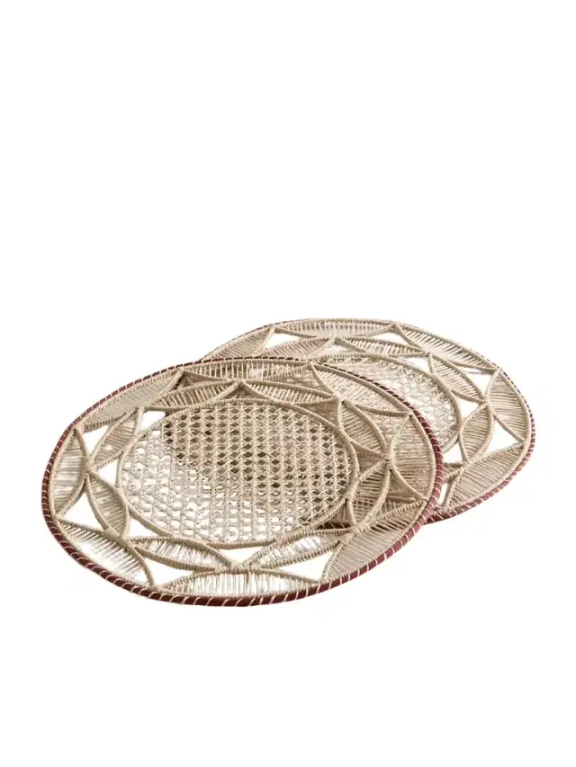 La DoubleJ Set Of Two Raffia Placemats