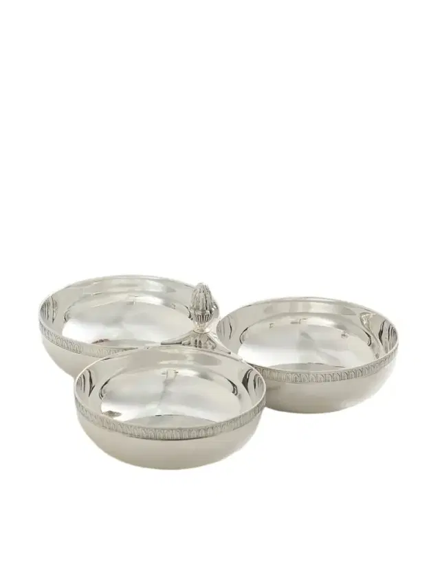 Christofle Malmaison Silver-plated Three-bowl Server