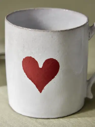 Astier De Villatte + John Derian Heart Glazed Ceramic Mug | Thumbnail 3