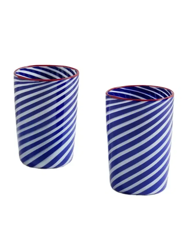 Lido Set Of Two Murano Glass Tumblers
