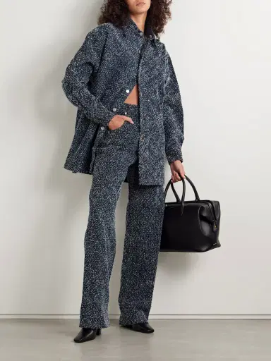 Stella McCartney Oversized Bouclé-denim Shirt | Thumbnail 2 Stella McCartney Oversized Bouclé-denim Shirt | Thumbnail 2