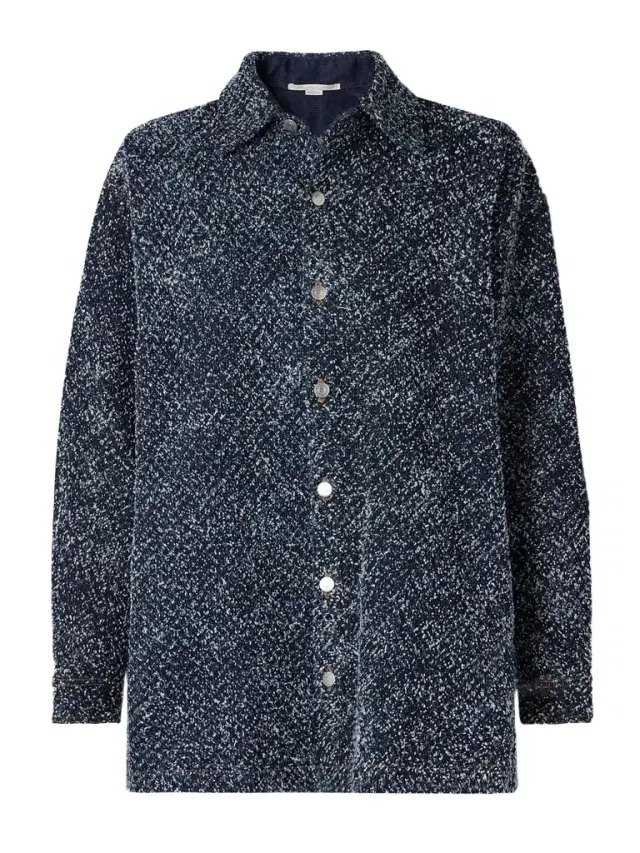 Oversized Bouclé-denim Shirt