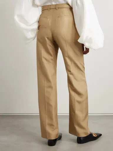 Loro Piana Edward Belted Pleated Silk Wide-leg Pants | Thumbnail 3 Loro Piana Edward Belted Pleated Silk Wide-leg Pants | Thumbnail 3