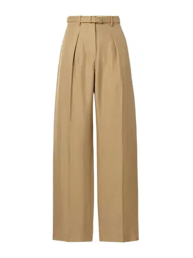 Loro Piana Edward Belted Pleated Silk Wide-leg Pants | Thumbnail 1 Loro Piana Edward Belted Pleated Silk Wide-leg Pants | Thumbnail 1