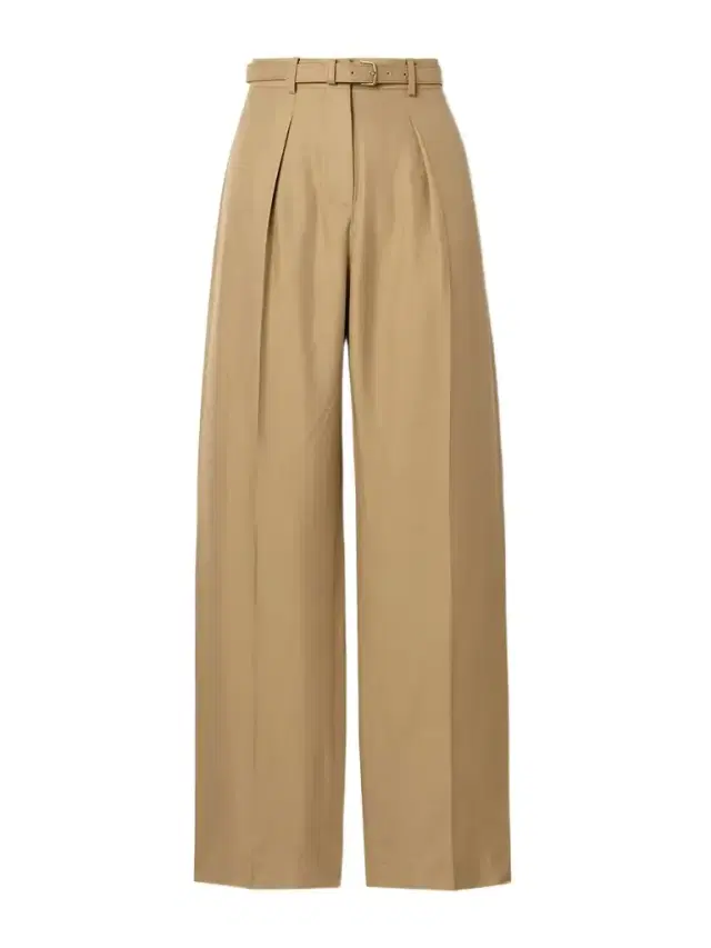 Loro Piana Edward Belted Pleated Silk Wide-leg Pants