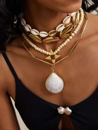 TOHUM Concha Puka Gold-plated Shell Necklace | Thumbnail 5