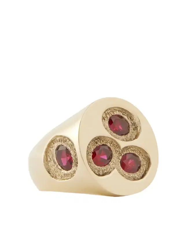 Chloroplast 9-karat Recycled-gold Laboratory-grown Sapphire Ring