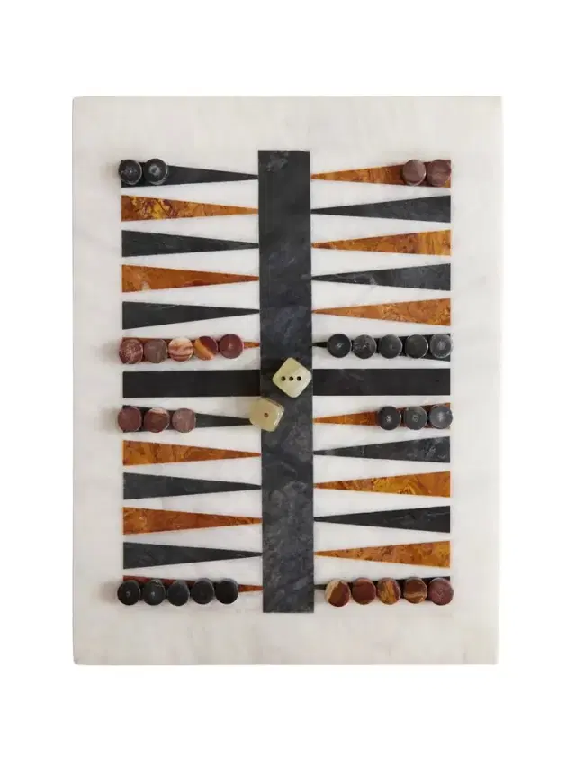 Marble Backgammon Set
