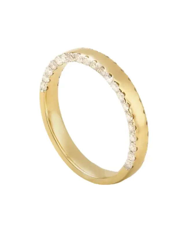 Grignotée 9-karat Gold Diamond Ring