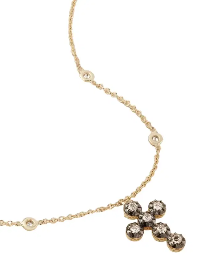 Sophia Rhodium-plated 14-karat Gold Diamond Necklace