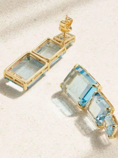 Mateo Arithmetic Composition 14-karat Gold Topaz Earrings | Thumbnail 3 Mateo Arithmetic Composition 14-karat Gold Topaz Earrings | Thumbnail 3