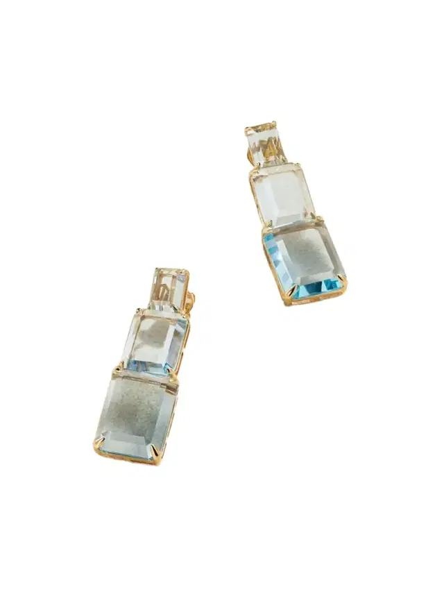 Mateo Arithmetic Composition 14-karat Gold Topaz Earrings