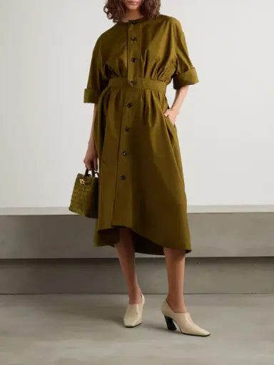 Bottega Veneta Cotton-canvas Midi Dress | Thumbnail 2 Bottega Veneta Cotton-canvas Midi Dress | Thumbnail 2