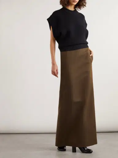 Bottega Veneta Wool-twill Maxi Skirt | Thumbnail 2