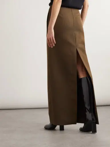 Bottega Veneta Wool-twill Maxi Skirt | Thumbnail 4