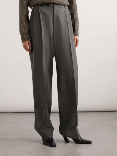 Bottega Veneta Pleated Wool-blend Straight-leg Pants | Thumbnail 3 Bottega Veneta Pleated Wool-blend Straight-leg Pants | Thumbnail 3