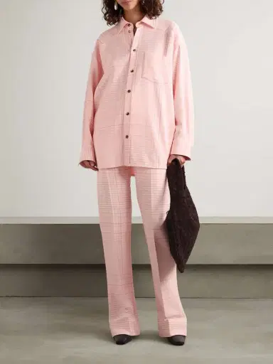 Bottega Veneta Checked Crepe Shirt | Thumbnail 2 Bottega Veneta Checked Crepe Shirt | Thumbnail 2