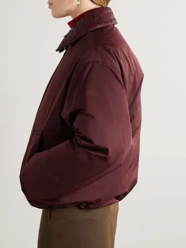 Bottega Veneta Intrecciato eather-trimmed Shell Down Jacket | Thumbnail 3 Bottega Veneta Intrecciato eather-trimmed Shell Down Jacket | Thumbnail 3