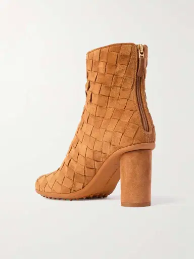 Bottega Veneta Atomic Intrecciato Suede Ankle Boots | Thumbnail 3 Bottega Veneta Atomic Intrecciato Suede Ankle Boots | Thumbnail 3