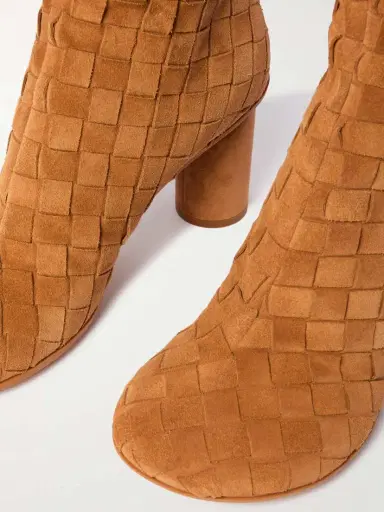 Bottega Veneta Atomic Intrecciato Suede Ankle Boots | Thumbnail 4 Bottega Veneta Atomic Intrecciato Suede Ankle Boots | Thumbnail 4