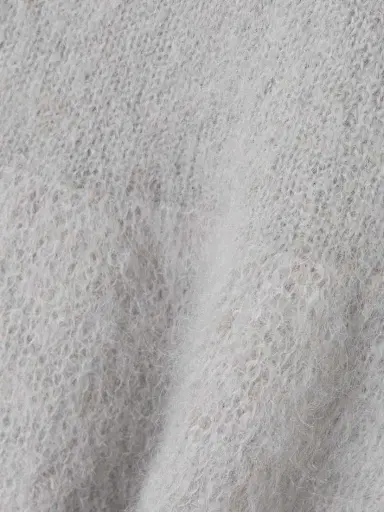 Loewe Cropped Wool-blend Trimmed Mohair-blend Polo Sweater | Thumbnail 4