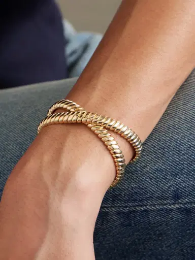 Roxanne Assoulin The Double Cobra Gold-tone Bracelet | Thumbnail 2 Roxanne Assoulin The Double Cobra Gold-tone Bracelet | Thumbnail 2