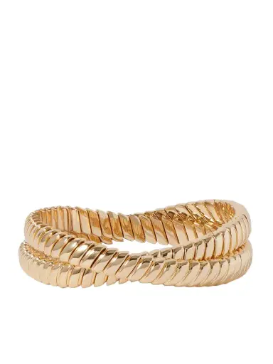 Roxanne Assoulin The Double Cobra Gold-tone Bracelet | Thumbnail 1 Roxanne Assoulin The Double Cobra Gold-tone Bracelet | Thumbnail 1