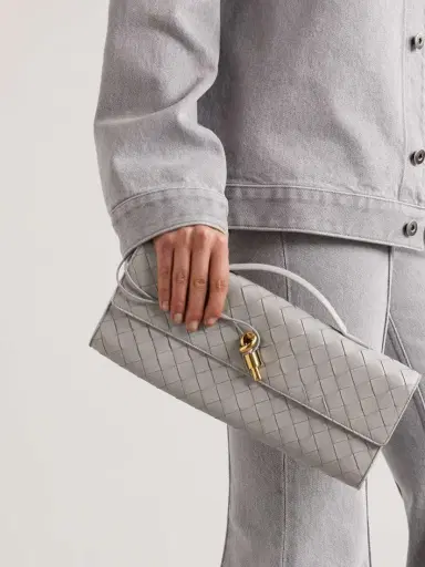Bottega Veneta Long Andiamo Intrecciato Leather Clutch | Thumbnail 2