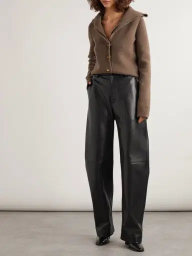 Bottega Veneta Paneled Leather Straight-leg Pants | Thumbnail 2