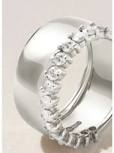 Yvonne Léon Grignotée 18-karat White Gold Diamond Ring | Thumbnail 4 Yvonne Léon Grignotée 18-karat White Gold Diamond Ring | Thumbnail 4