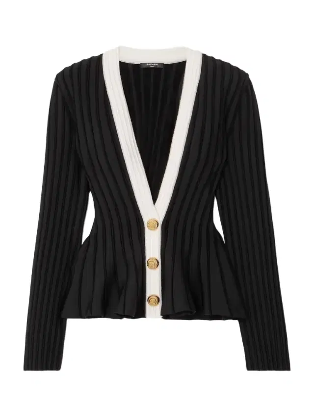 Knitted Peplum Cardigan