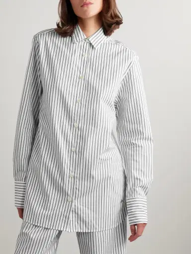 ÉTERNE Striped Cotton-poplin Shirt | Thumbnail 3 ÉTERNE Striped Cotton-poplin Shirt | Thumbnail 3