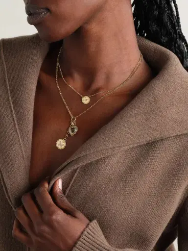 Foundrae Reverie Heart Small Mixed Belcher Extension 18-karat Gold, Prasiolite And Diamond Necklace | Thumbnail 5