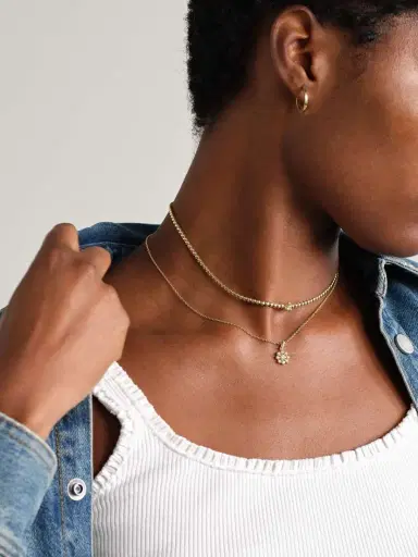 Jennifer Meyer Small 18-karat Gold Diamond Necklace | Thumbnail 5