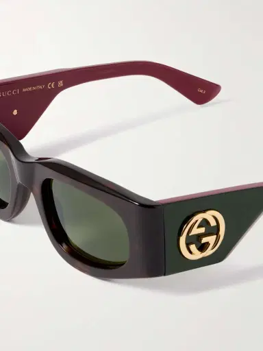 Gucci Eyewear Square-frame Tortoiseshell Acetate Sunglasses | Thumbnail 4 Gucci Eyewear Square-frame Tortoiseshell Acetate Sunglasses | Thumbnail 4