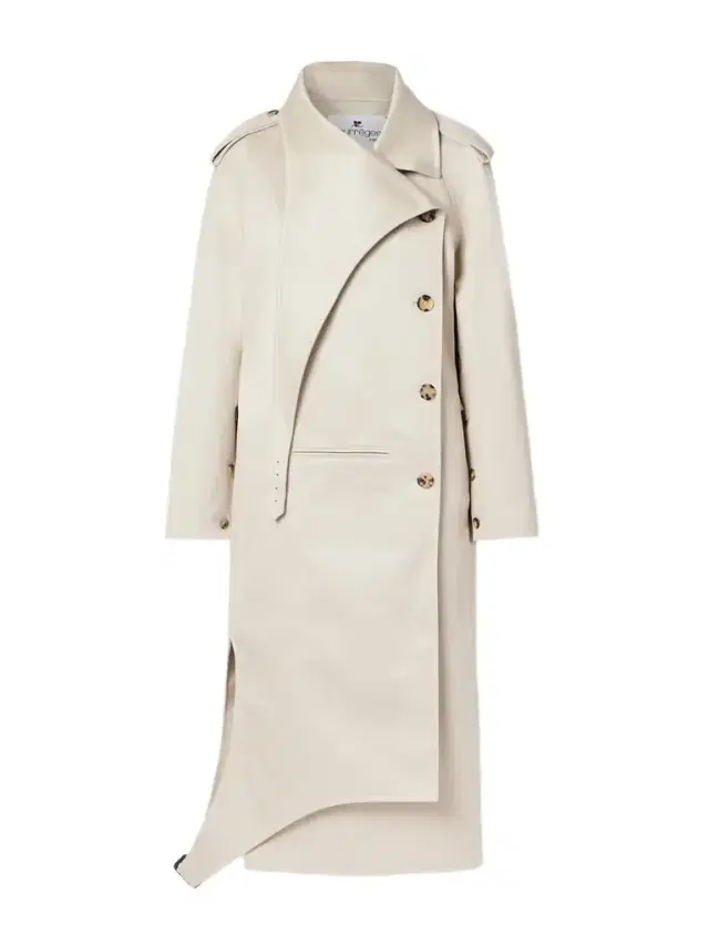 Asymmetric Cotton-gabardine Trench Coat