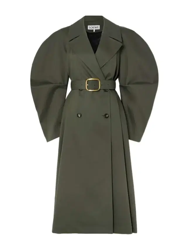 Belted Double-breasted Cotton-gabardine Trench Coat