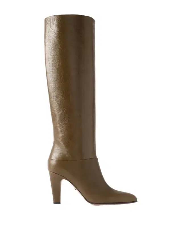 Eve Textured-leather Knee Boots