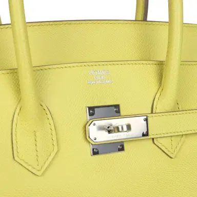HERMÈS Pre-owned Hermes Birkin 35 Soufre Epsom Palladium Hardware | Thumbnail 7